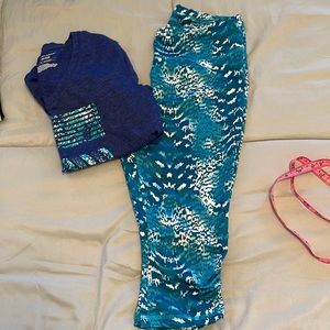 Jockey Capri Leggings - Runched knee - Size Small